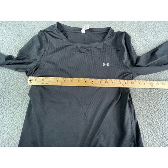 Under Armour Shirt Womens Small Black Long Sleeve Heat Gear Activewear Athletic - Picture 4 of 7